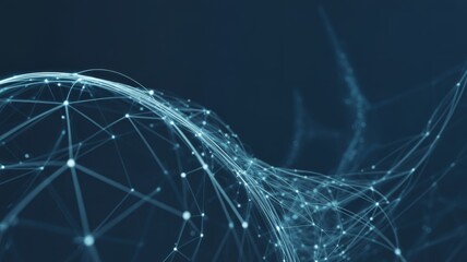 Glowing Blue Network Lines, Global Connection. Represents connection, technology, globalization, communication, and big data