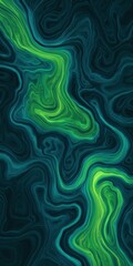 Fototapeta premium Abstract green and blue swirling pattern with organic flowing design