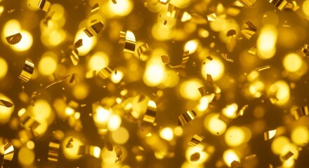 Golden Celebration A Shower of Bokeh and Glitter