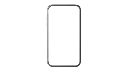 Illustration of a modern smartphone with a blank white screen and a sleek dark gray frame design element