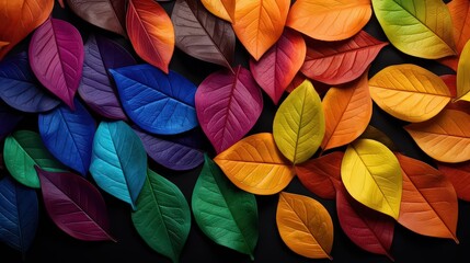 Watercolor Autumn Background with Autumn Leaves