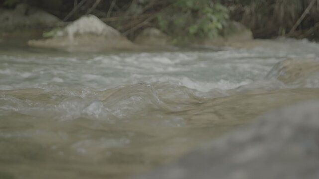 water flowing into the castellano river