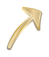 Metallic Gold Arrow
