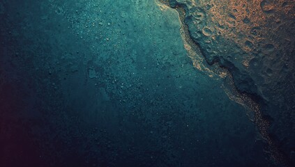 A textured abstract background with a mix of blue and brown colors and a rough uneven surface