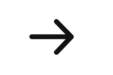 Obraz premium Black simple right arrow icon pointing direction. Concept of navigation, progress, next step, sending, or forward movement