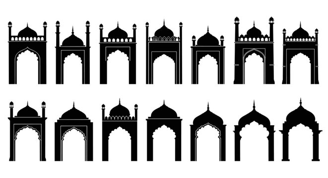 A diverse collection of architectural arches, showcasing the intricate designs and cultural influences from around the world