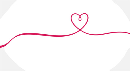 Elegant heart line drawing, a simple yet powerful symbol of love, affection, and connection, perfect for romantic designs and heartfelt messages