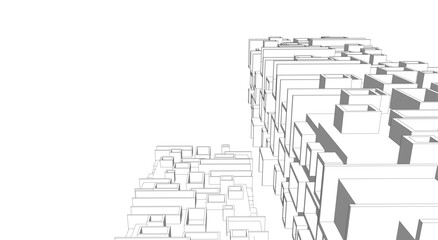 architecture building vector 3d illustration