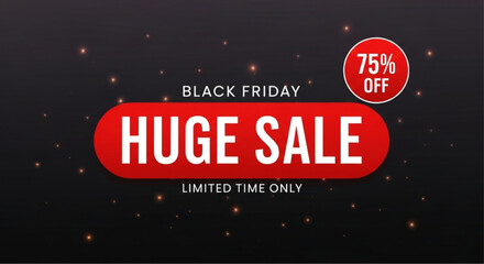 An eye-catching promotion banner design for Black Friday, the promotional banner creates a sense of urgency and excitement. vector illustration
