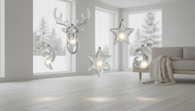 Abstract composition of floating metallic glass spheres with luminous interiors in a futuristic minimal space representing modern design and innovative technology aesthetic - Powered by Adobe