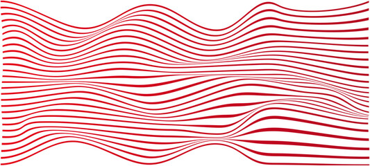abstract  wavy red lines