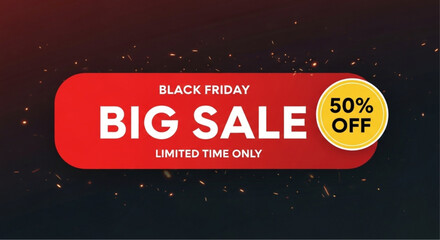 A dynamic graphic announces the highly anticipated Black Friday Big Sale, promising limited-time offers and substantial savings. vector illustration