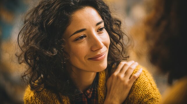 Young Woman Comforting Another in Support Group Meeting
