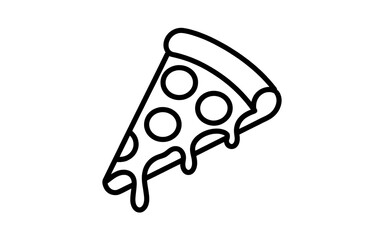 Craving a slice? Simple pizza slice illustration perfect for menus, social media, and promoting delicious food offers with a fun, minimalist touch