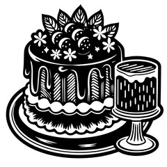 A black and white image of a dog s face