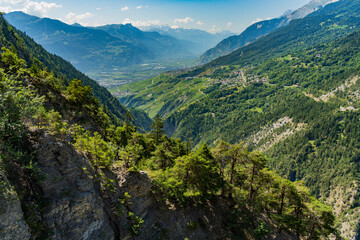 Vue sur les montagnes suisses