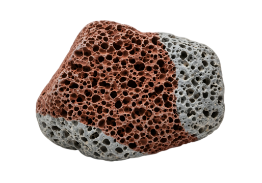 Pumice stone with many holes, a volcanic rock
