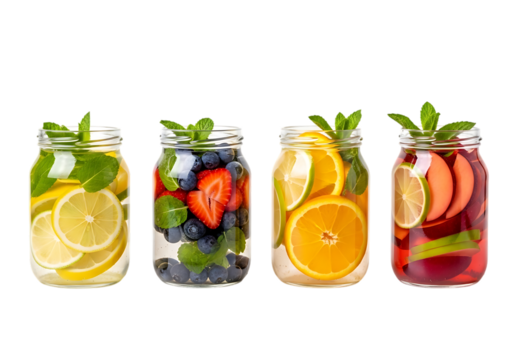 Infused water in mason jar for healthy lifestyle
