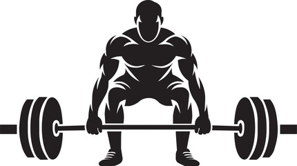 Fototapeta premium Lifting dumbbell icon silhouette.