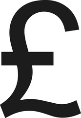 Pound symbol. British Pound symbol. Vector