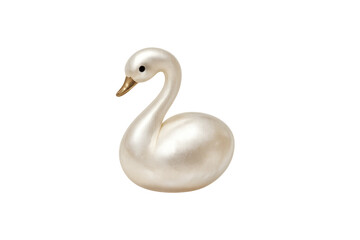 Obraz premium Pearlescent swan figurine showing elegant bird shape