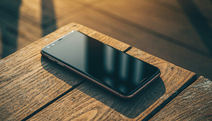 laptop on wooden table