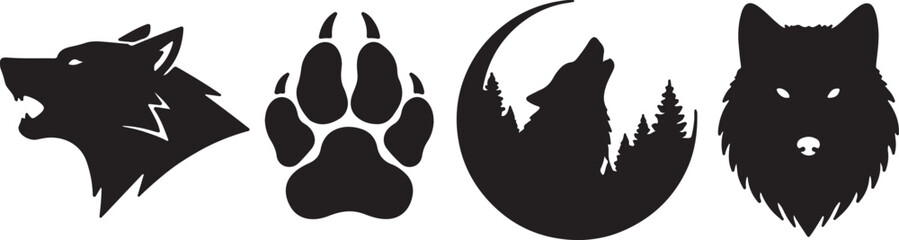 Artistic fox illustration in multiple colors