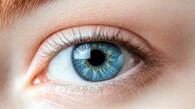 Close-up of blue human eye
