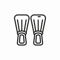 swimming flippers icon sign vector