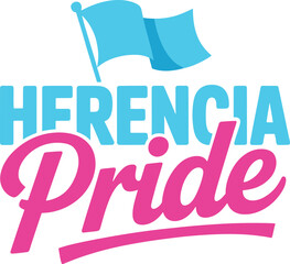Herencia pride vector typography illustration celebrating cultural identity and diverse community spirit graphic