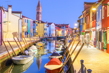 Burano, Venice, Italy Colorful Buildings Along canals 1087