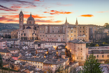 Fototapeta premium Urbino, Italy medieval walled city in the Marche 1005