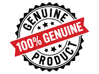 Obraz premium A 100% genuine product seal signifies authenticity and quality assurance.