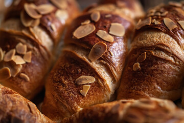 Freshly baked French buns.