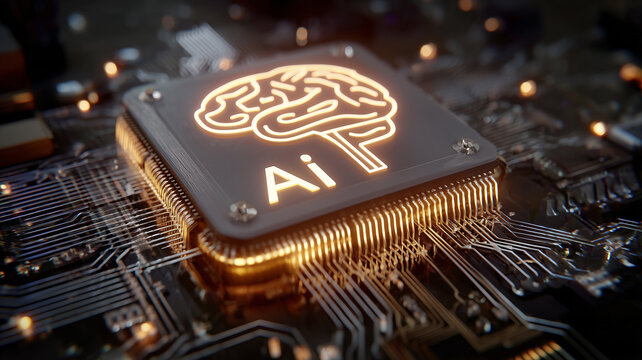 Neural Processing Unit on an electronic board representing dedicated AI acceleration, highlighting efficient inference, low latency decision making, and the shift of machine intelligence from cloud to