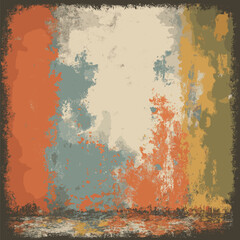 Grunge textured wall surface showing peeling paint and cracks. Vector grunge texture background or wallpaper