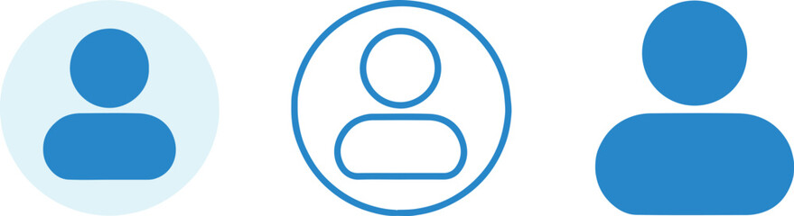 user avatar icons circle outline filled ui element set vector