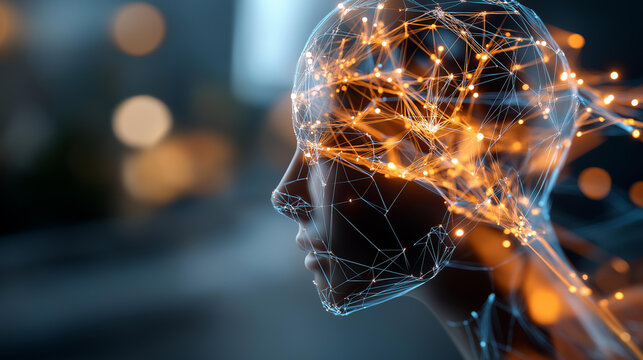 3D brain processor artificial intelligence concept faceless cognitive computing visualization defocused neural architecture background machine learning processing intelligent