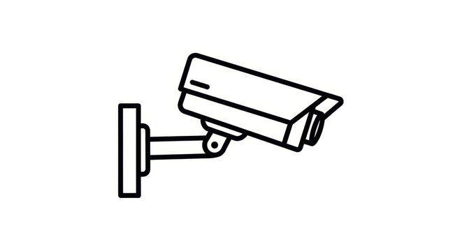 Line art security camera for video monitoring and data collection with surveillance   technology