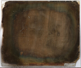 Old empty blank vintage daguerreotype photography for overlay. Grunge texture background image.