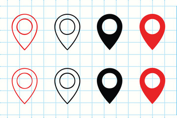 Map pin icons