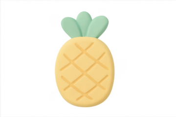 Cute 3d pineapple icon for summer design