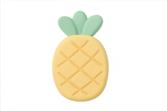 Cute 3d pineapple icon for summer design