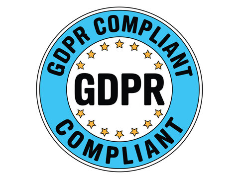 GDPR compliant badge indicating data privacy and protection standards are met.