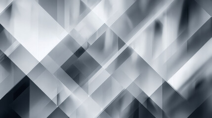 Abstract geometric pattern composed of layered translucent squares and rectangles in grayscale creating a modern and sophisticated design background with depth effects