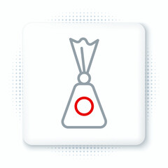 Line Candy icon isolated on white background. Colorful outline concept. Vector