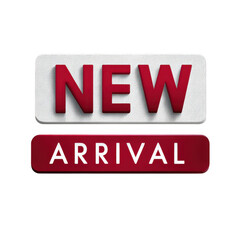New Arrival Sign isolated on a transparent background