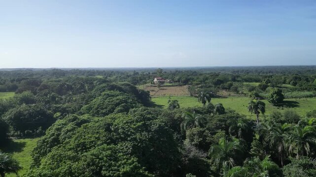 Large house in the mountains of Hato Mayor del Rey, Dominican Republic &mdash; aerial view
