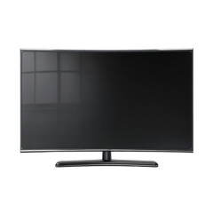 Curved screen television on stand isolated on a transparent background 1