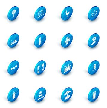 Set Swing, Riding kid duck, Fireworks, Bumper car, Carnival garland with flags, High striker attraction big hammer, Hand holding playing cards and Attraction carousel icon. Vector